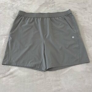 SOYBU Mens XL Gray Athletic Training Shorts Elastic Waist Gym‎ Workout Active